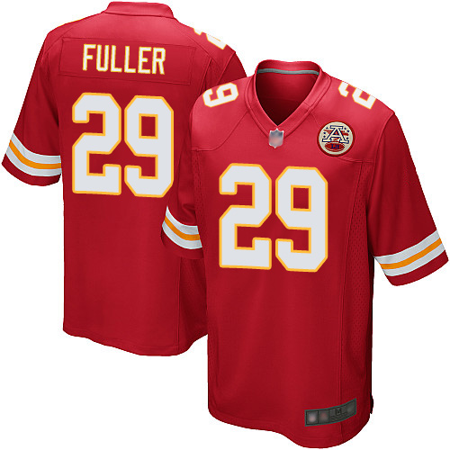 Men Kansas City Chiefs #29 Fuller Kendall Game Red Team Color Football Nike NFL Jersey->nfl t-shirts->Sports Accessory
